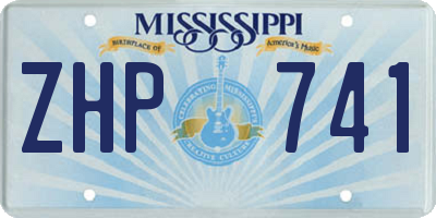 MS license plate ZHP741