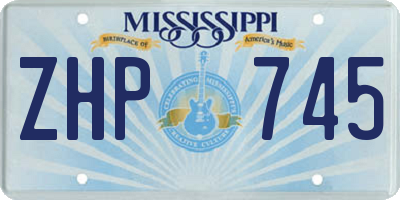 MS license plate ZHP745