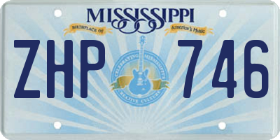 MS license plate ZHP746