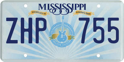 MS license plate ZHP755