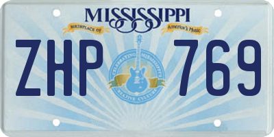 MS license plate ZHP769