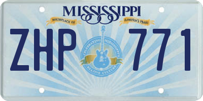 MS license plate ZHP771