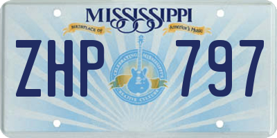 MS license plate ZHP797