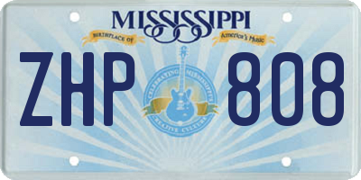 MS license plate ZHP808