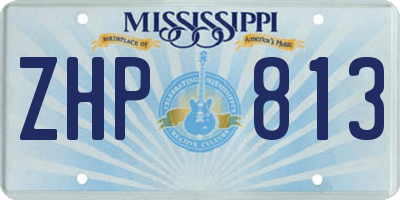 MS license plate ZHP813