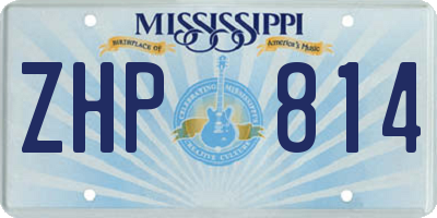 MS license plate ZHP814