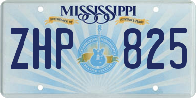 MS license plate ZHP825