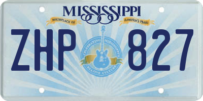 MS license plate ZHP827