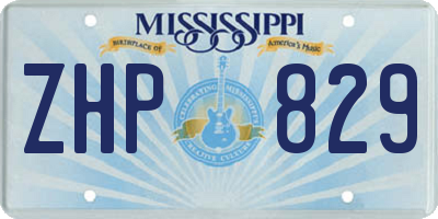 MS license plate ZHP829