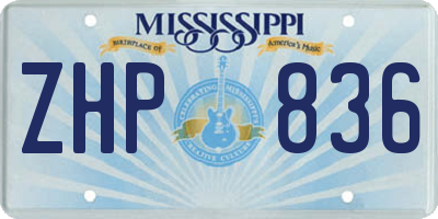 MS license plate ZHP836