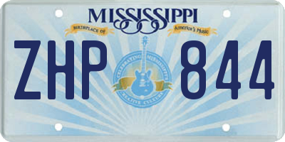 MS license plate ZHP844