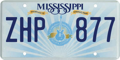 MS license plate ZHP877