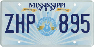 MS license plate ZHP895