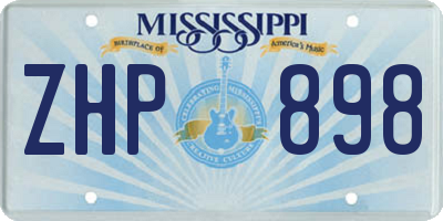 MS license plate ZHP898