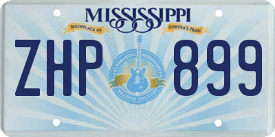 MS license plate ZHP899