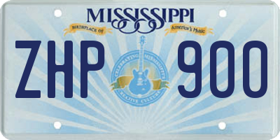 MS license plate ZHP900