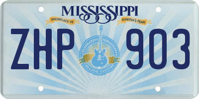 MS license plate ZHP903