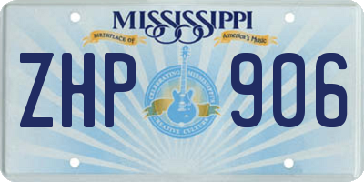 MS license plate ZHP906