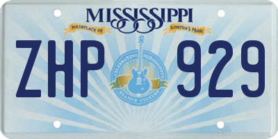 MS license plate ZHP929