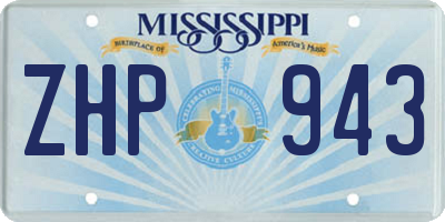 MS license plate ZHP943