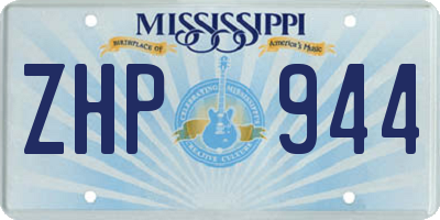 MS license plate ZHP944