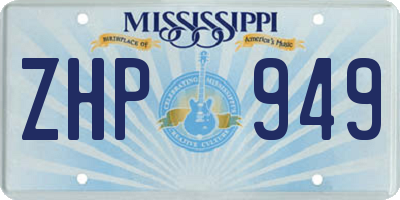 MS license plate ZHP949