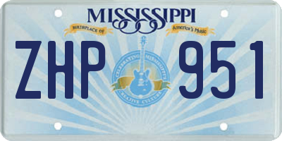 MS license plate ZHP951