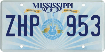 MS license plate ZHP953