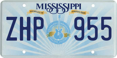MS license plate ZHP955