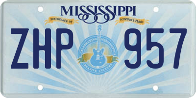 MS license plate ZHP957
