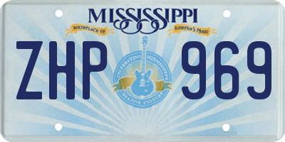 MS license plate ZHP969