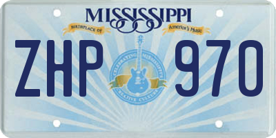 MS license plate ZHP970