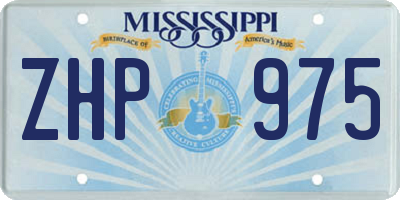 MS license plate ZHP975