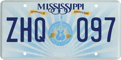 MS license plate ZHQ097
