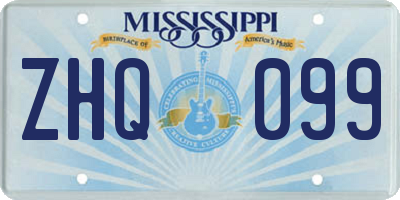 MS license plate ZHQ099