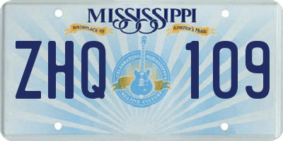 MS license plate ZHQ109
