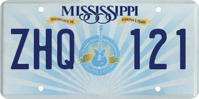 MS license plate ZHQ121