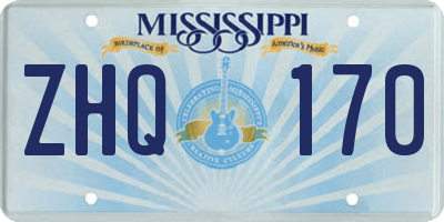 MS license plate ZHQ170
