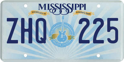 MS license plate ZHQ225