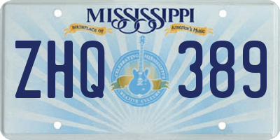 MS license plate ZHQ389
