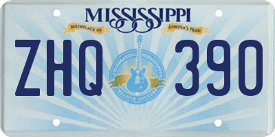 MS license plate ZHQ390