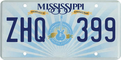 MS license plate ZHQ399