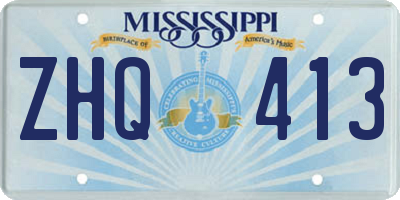 MS license plate ZHQ413