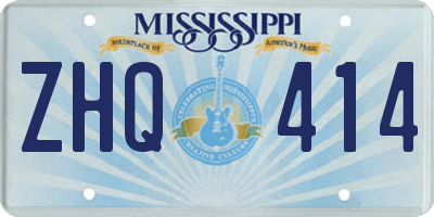 MS license plate ZHQ414