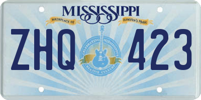 MS license plate ZHQ423