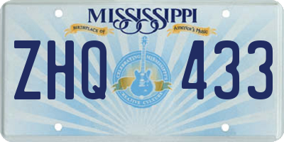 MS license plate ZHQ433