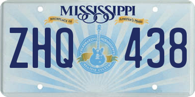 MS license plate ZHQ438