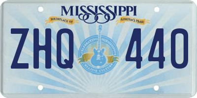 MS license plate ZHQ440