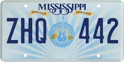 MS license plate ZHQ442