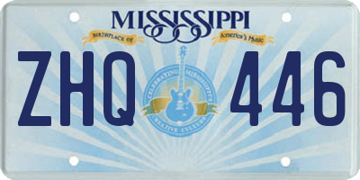 MS license plate ZHQ446
